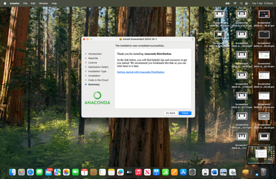 Anaconda completed Mac