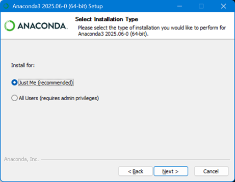 Anaconda install