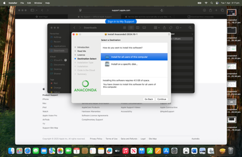 Anaconda install Mac