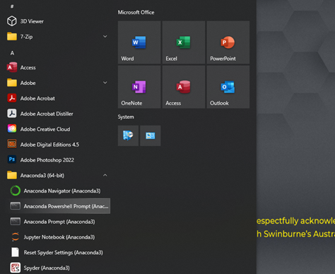 Anaconda Powershell prompt