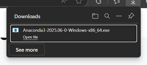 Anaconda installation file