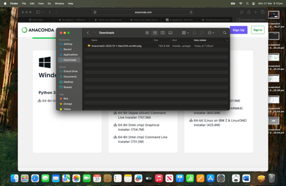 Anaconda installation file Mac